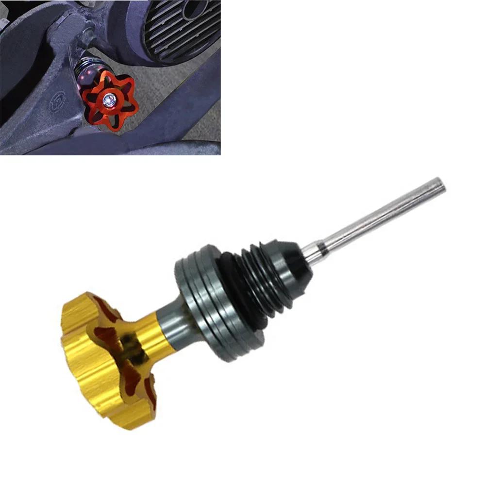 2024 New 1Pcs Scooter Motorcycle Engine Oil Dipstick Filler Cap Plug Engine Crankcase Oil Level Gauge Red Blue Black Aluminum