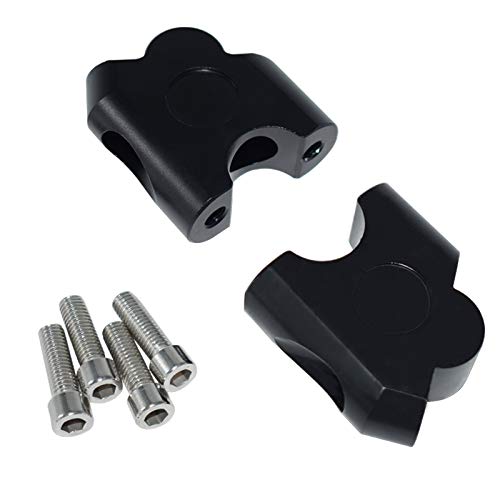 22mm Motorcycle Handlebar Risers, Handlebar Clamp Back Mount Adapter, Rust-Resistant, CNC Aluminum Bar Clamp Handlebar, Universal for Yamaha (Chrome)