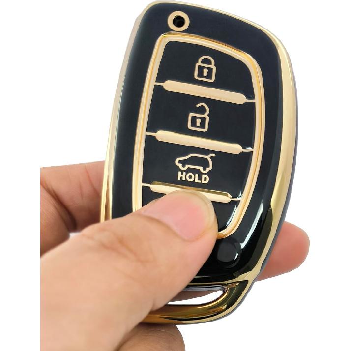 TPU Key Fob Cover Case Fit For 2018 2017 2016 2015 2014 2013 Hyundai Sonata Tucson Elantra Keyless Entry Key Fob