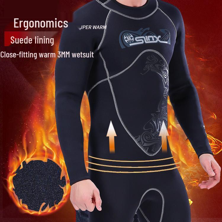 Men's 3mm SLINX Serex Super Elastic Warm Fleece-Lined Dive & Surf Wetsuit