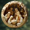 Jesus Acrylic Intricate Birth Scene Car Hanging Decor For A Vintage Christmas Touch