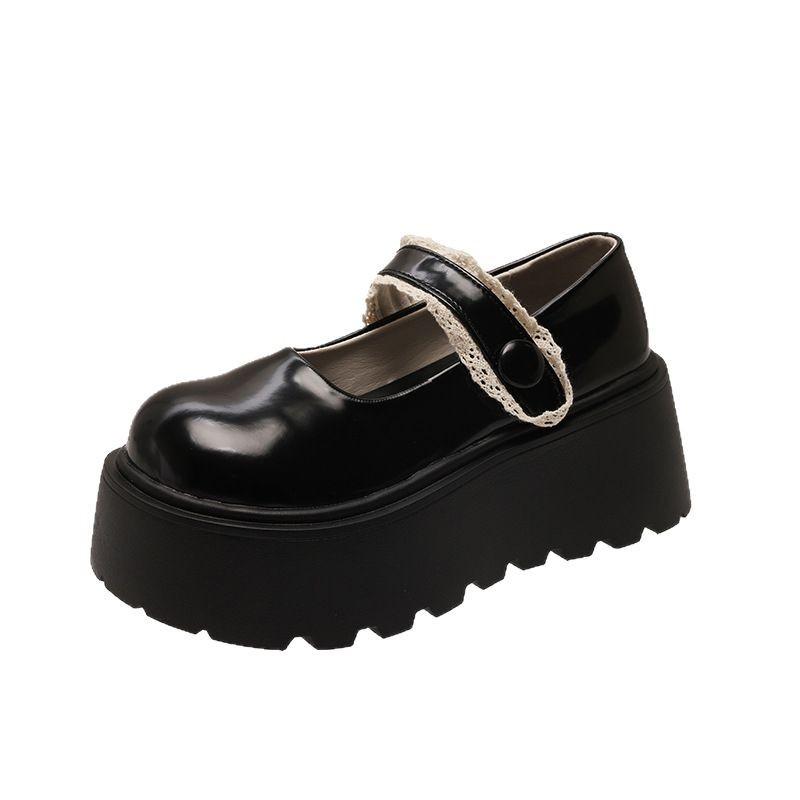 Fashion Comemore Retro Shallow Mouth Loafers Spring Autumn New Leather Pumps Shoes Casual Platform Heightening Mary Jane Single Shoes