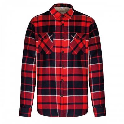 Mens Sherpa Lined Checked Shirt Jacket