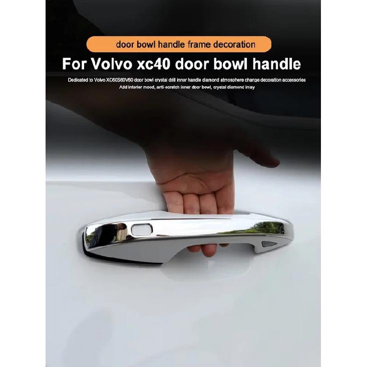 For Volvo XC40 C40 EX40 EC40  exterior door handles door handles decorative car stickers stainless steel cars accessory