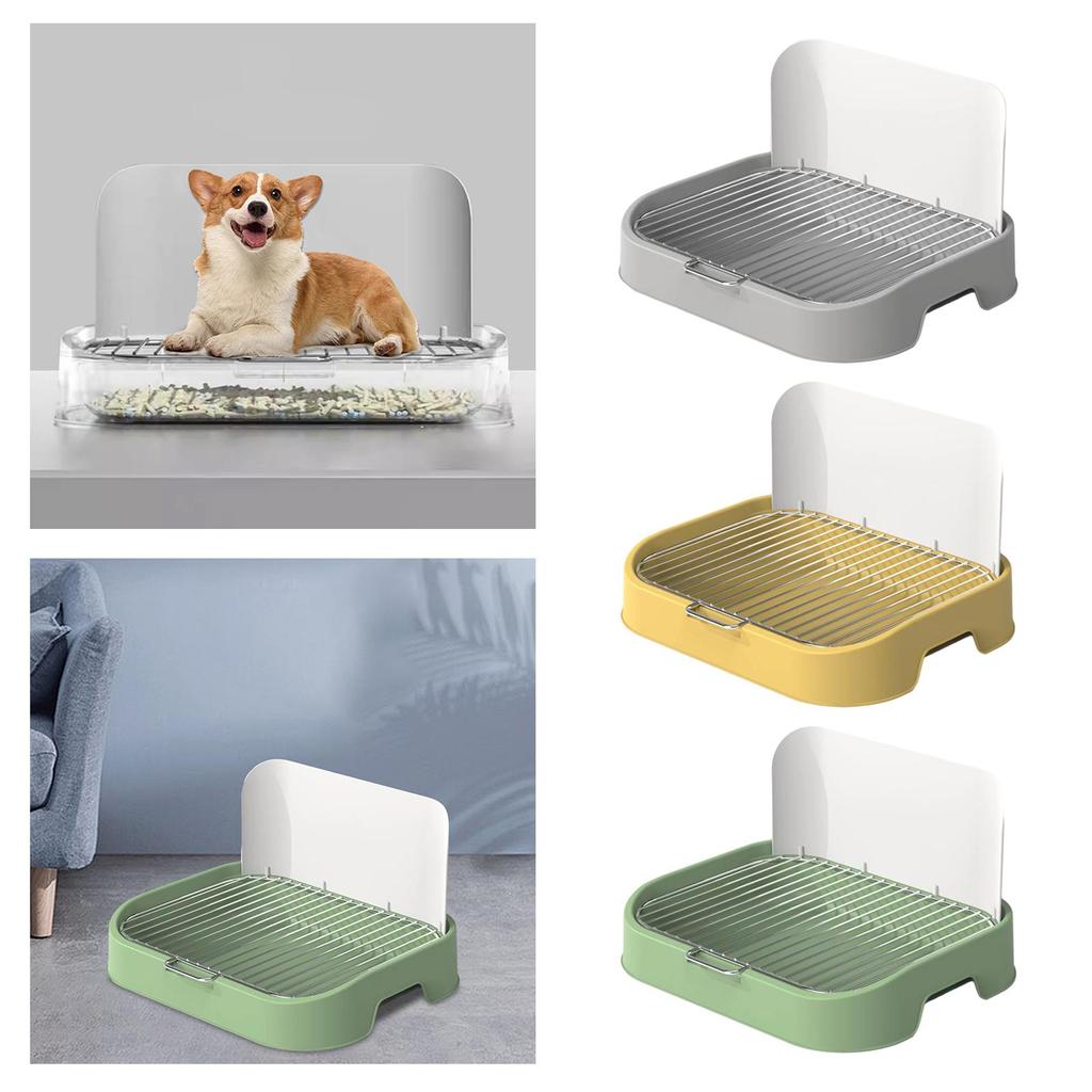 Pet Training Pads Holder with Simulated Wall Dog Litter Case Mesh Training Toilet Potty Tray for Small Dogs and Male Dogs