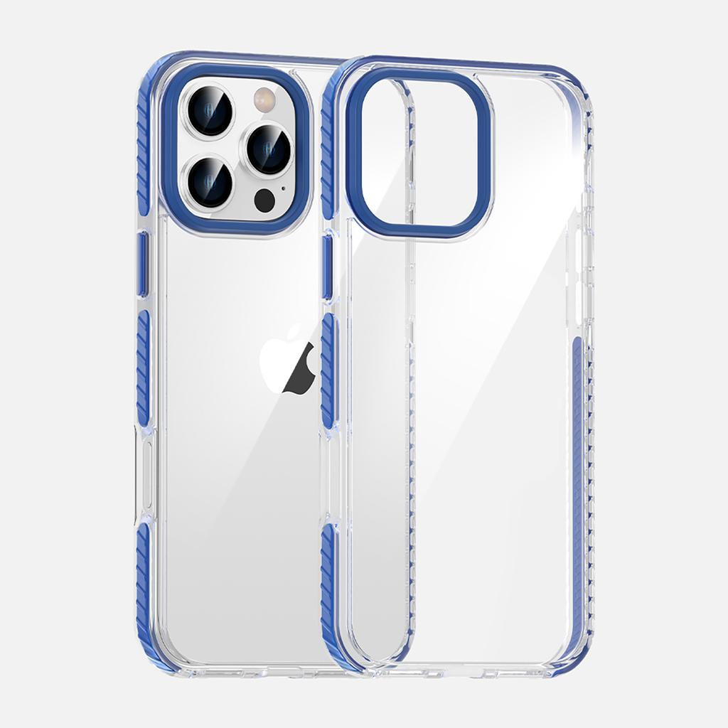 For iPhone 16E 16 Pro Plus Max Case Lens Military Drop Protection Crystal Anti-Fingerprint Non-Yellowing Cover Metal Buttons