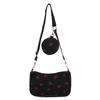Corduroy Strawberry Print Shoulder Bag Fashion Girl Pillow Bag For Daily Casuals