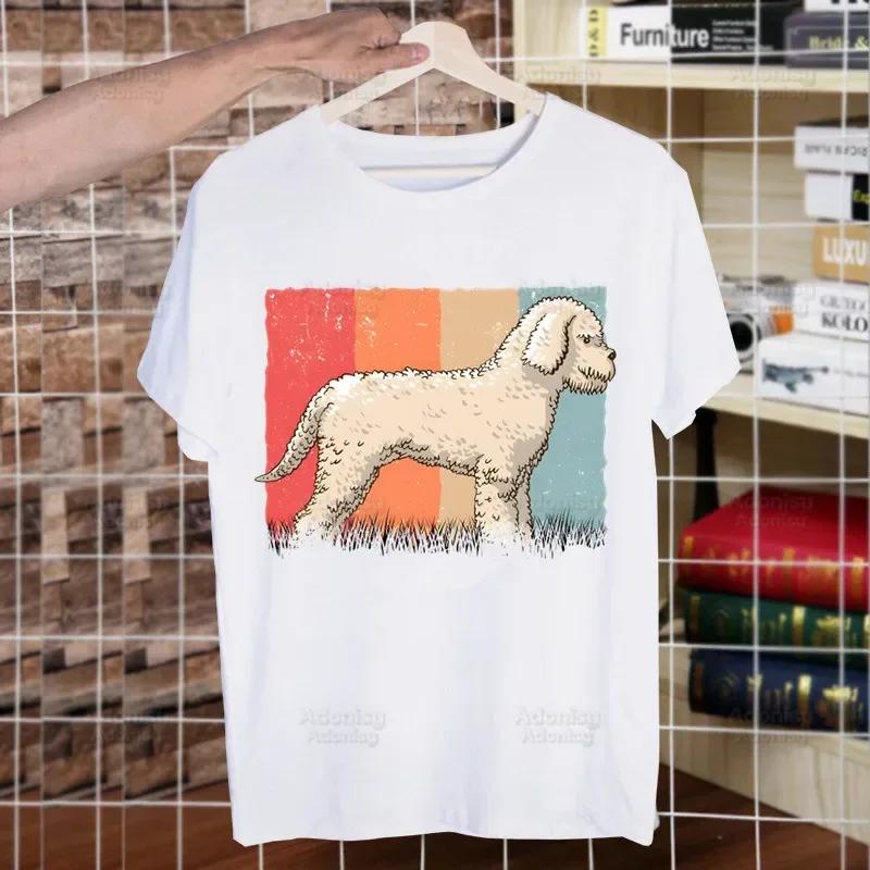 Das Leben ist besser mit Lagotto Romagnolo Herren Damen T-Shirt Tops Rundhals Weich Hund Italienische Rasse T-Shirt T-Shirt Kleidung T-Shirt