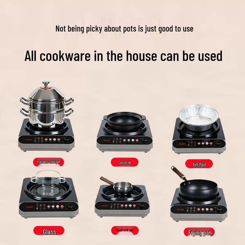 ZISIZ 3500W Smart Concave Induction Cooktop