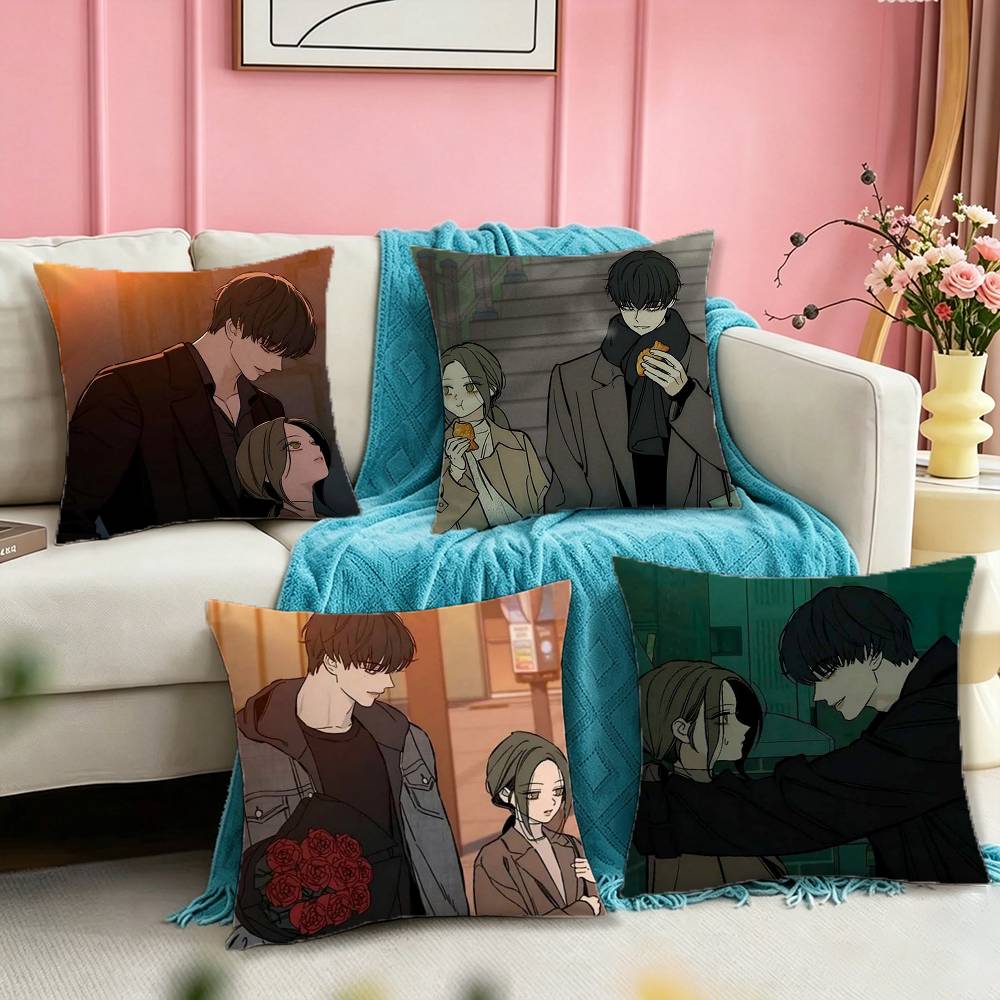 T-Tears on a Withered Flower Pillow Case Square Double-Sided Sofa Cushion Cover Bedroom Bedside Pillow