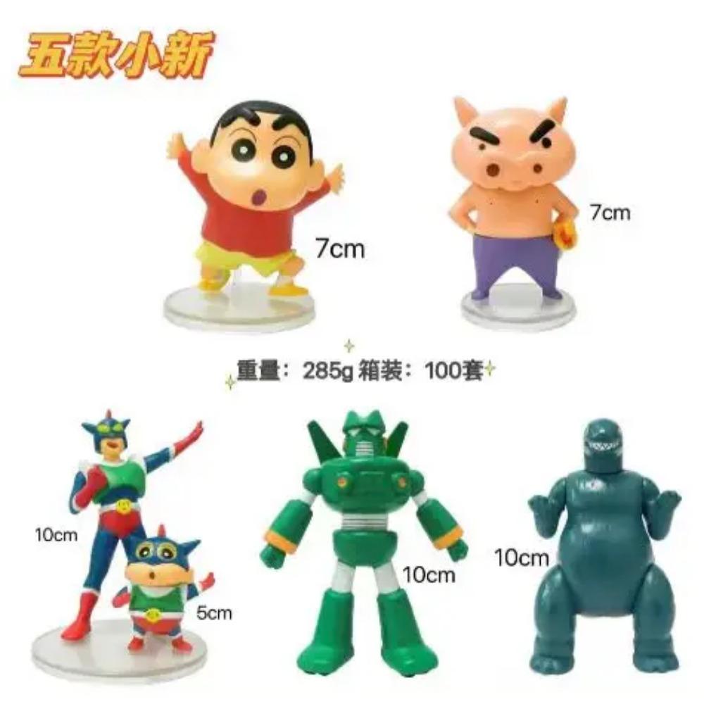 1Set Crayon Shin Chan Action Figure Cartoon Japanese Kawaii Figurines Collectibles Movie Peripheral Toy Gifts for Children