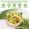 Bamboo Salad Bowl Multipurpose Dessert Fruit Snacks Bowl Extra Large and Large Size for Bread Instant Noodles Pasta Fruit Bowl