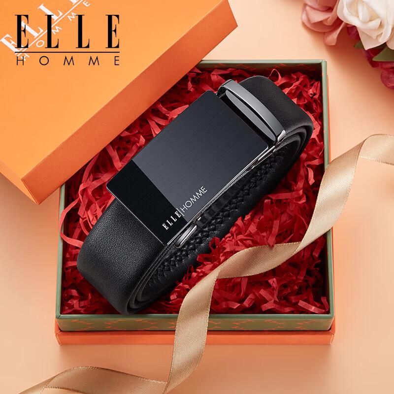 ELLE HOMME Men s Genuine Leather Automatic Buckle Belt