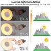 Creative Sunrise Alarm Clock with Music, Seven-Color LED, Sunset Hypnosis, FM Radio, and Night Light