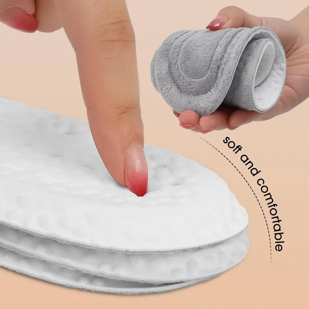 Winter Warm Plush Insoles Women Men Thicken Thermal Shoe Pads Self Heated Sports Inserts Soft Cashmere Snow Boots Padding