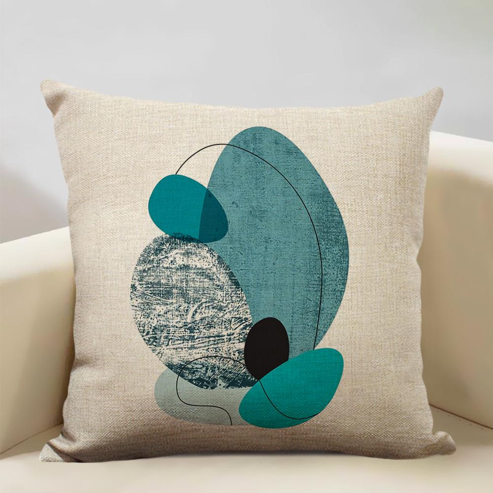 Geometric Abstract Lines Constitute The Perfect Pattern Art Decoration Cushion Cover Bedroom Sofa Office Pillow 45x45cm Linen
