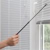 Expandable Pressure Black Tension Curtain Rod 14 to 24 Inches, Easy Installs for Home and Office