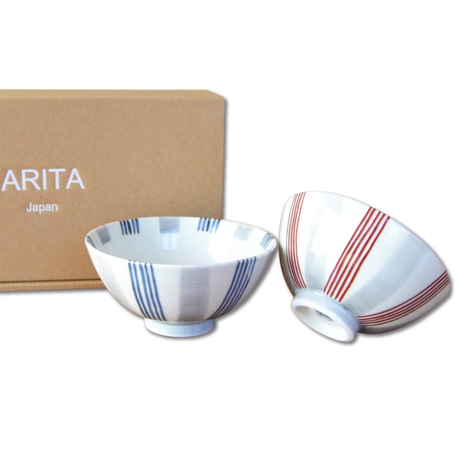 

рис подарок Арита рис сделано в Японии Парные пиалы, подарок, пара, коробка, стильный, посуда, пиала, Инасэ,