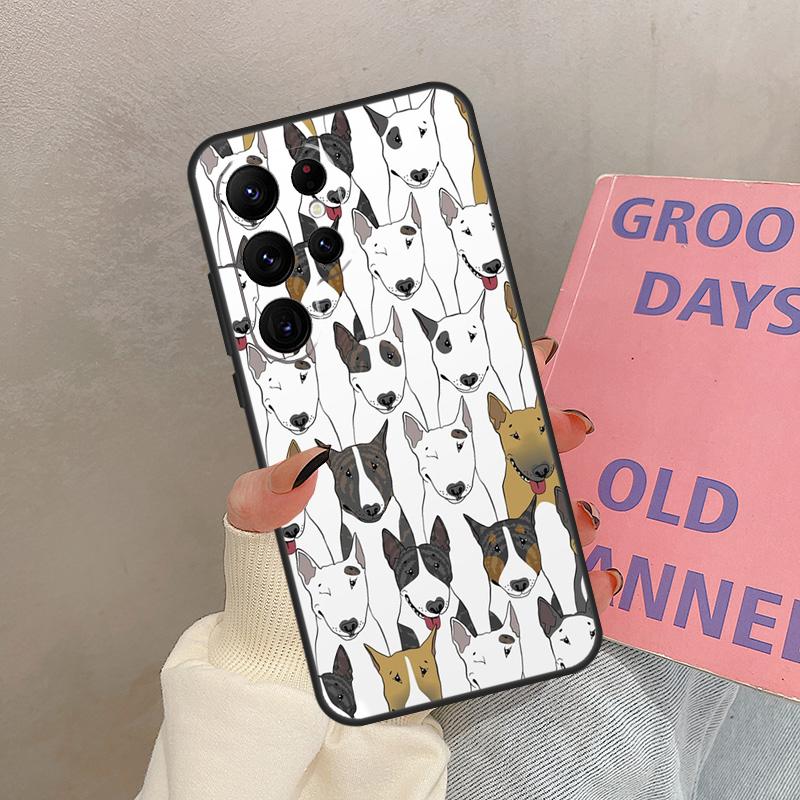 English Bull Terrier Dog Case For Samsung Galaxy S24 Ultra S20 S21 S22 S23 S25 Ultra S9 S10 Plus S25 FE Cover Coque