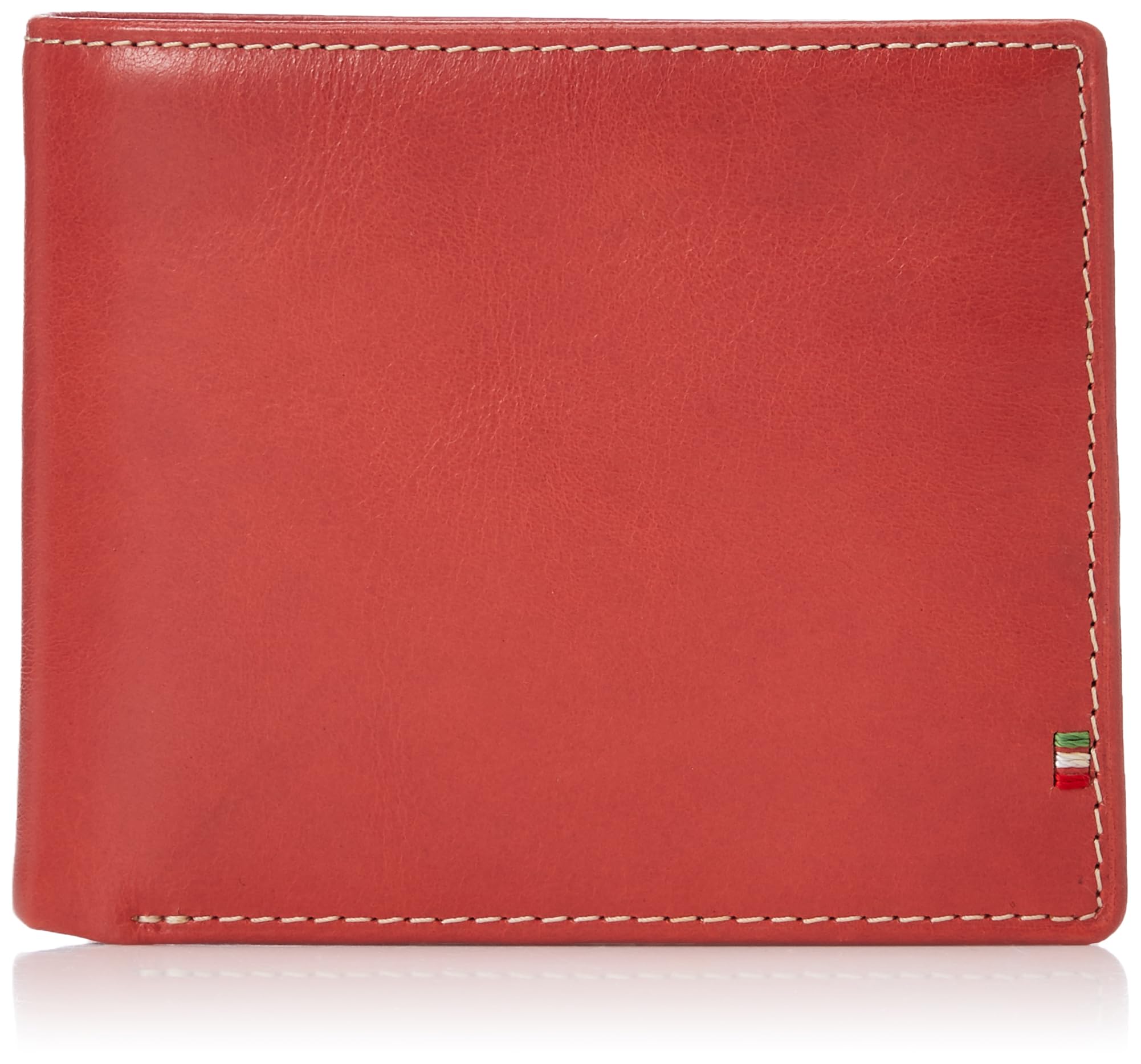 Golbe Итальянский кожаный бифолд кошелек для женщин, Киноварь