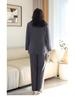 **Deep Gray Plus Size Women's Suit Jacket: Spring/Autumn Professional Formal Wear Set**