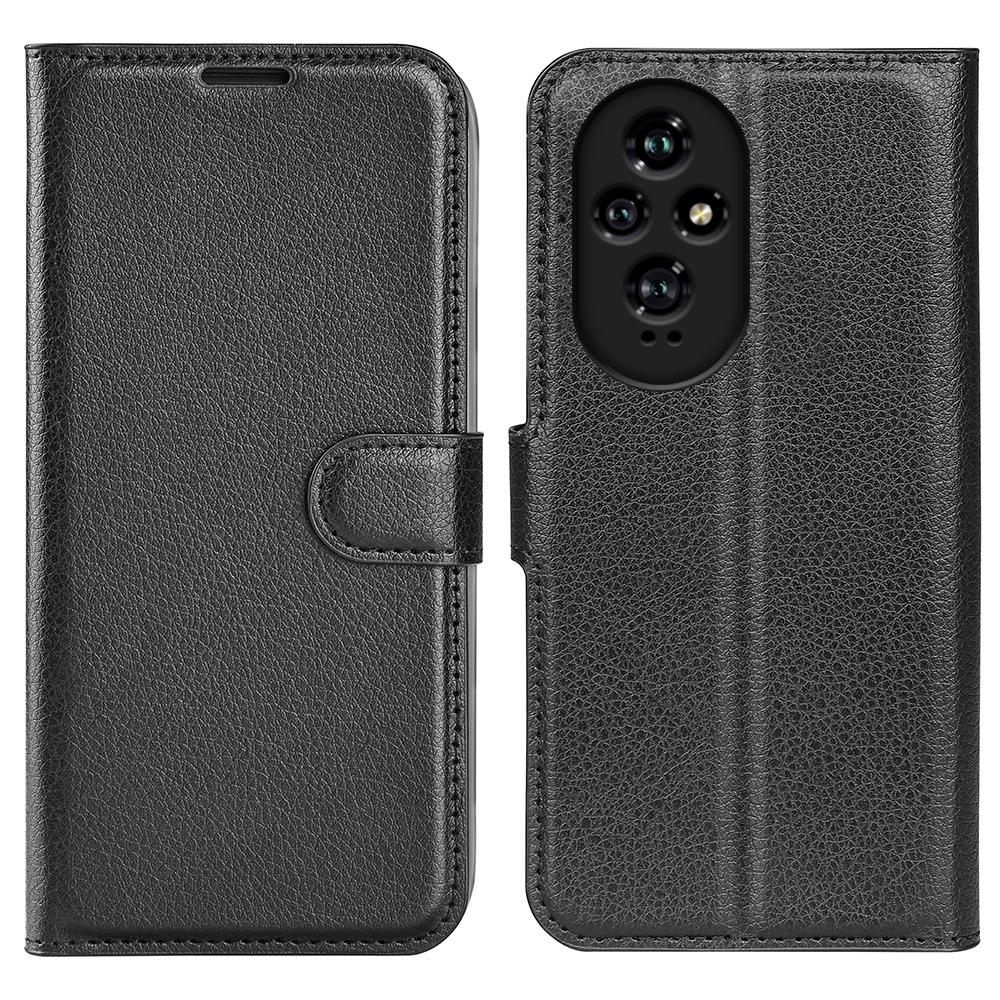 For Honor 200 5G Wallet Case Litchi Texture PU Leather Phone Cover Folio Flip