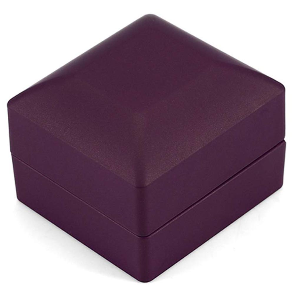

LED Ring Box Illuminated Ring Box for Marriage Proposal Ring Box with LED Interior Lighting for Engagement Wedding Purple led light box