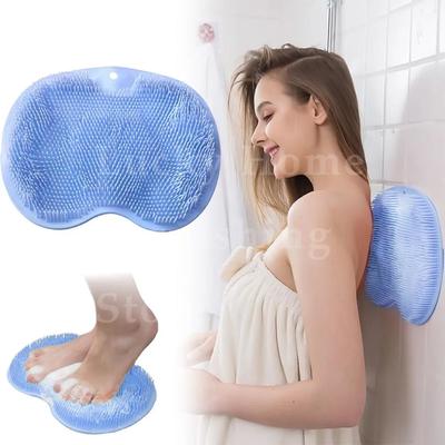 Lichaamsbad Exfoliërende Spons Douche Rug- & Voetscrubber Exfoliërende Dode Huidverwijdering Siliconen Badmassage met Zuignappen