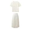 Sancai Lyocell Floral Cardigan & Skirt Set