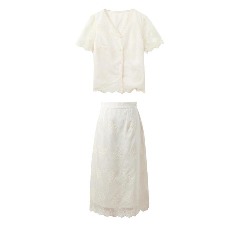 Sancai Lyocell Floral Cardigan & Skirt Set