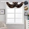 1PC Luxury Retro Flower Wave Jacquard Beaded Valance Window Curtain for Home Decor
