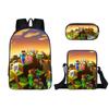 Minecraft Cartoon Game Character Printed Children Large Capacity Backpack