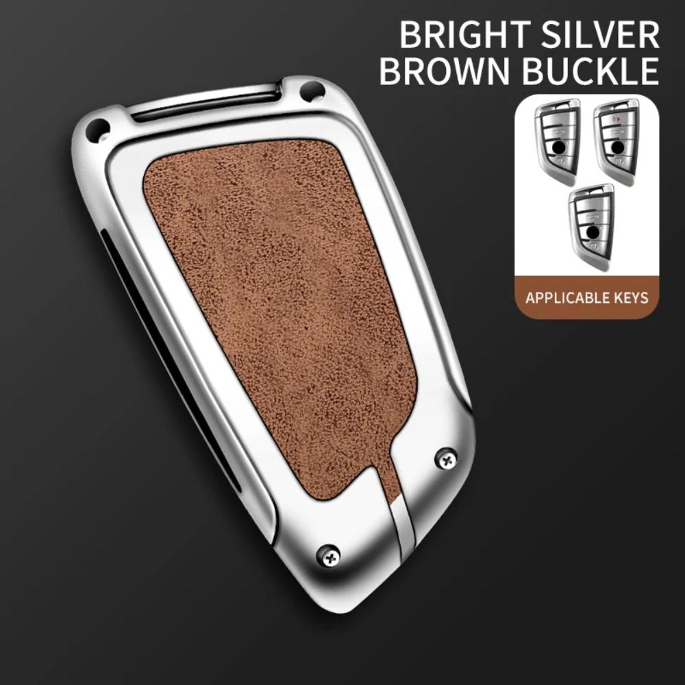 BMW Car Metal Key Case Cover Shell for BMW X1 X3 X5 X6 X7 1 3 5 6 7 Series G20 G30 G11 F15 F16 G01 G02 F48 Key Chain Fob