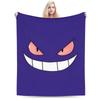 Funny 3D Pikachu Dotted Face Blanket Pokemoned Travel Flannel Bedding Throws For Living Room Soft Warm Quality Bedspread Gift