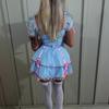 Womens Halloween Costume Dress Decorative Bow A Line Short Sleeve Cosplay Dress and Bow Tie Neck Collar 2 Pcs Set