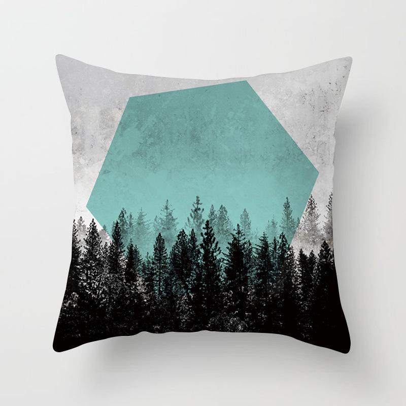 Ins Nordic Style Home Soft Decoration Gold Sofa Pillowcase Digital Printing Office Cushion Cover Pillowcase