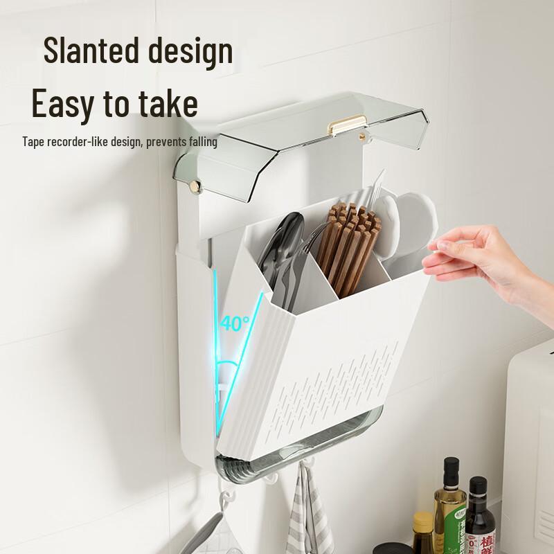 Punch-Free Wall-Mounted Chopstick Holder