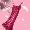 Women's Ice Silk Nightdress Thin Camisole Sexy Imitation Silk Pajamas Loose Home Clothes
