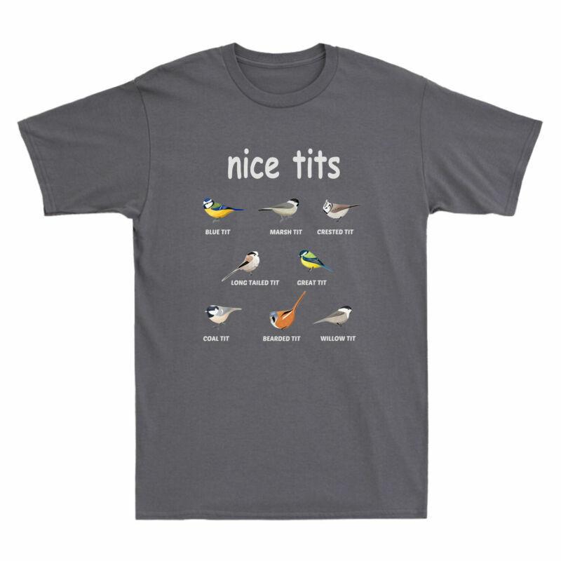 Watching Funny Crested Gift Birder Tshirt Blue Bird Tit Marsh Tit Nice For Tit