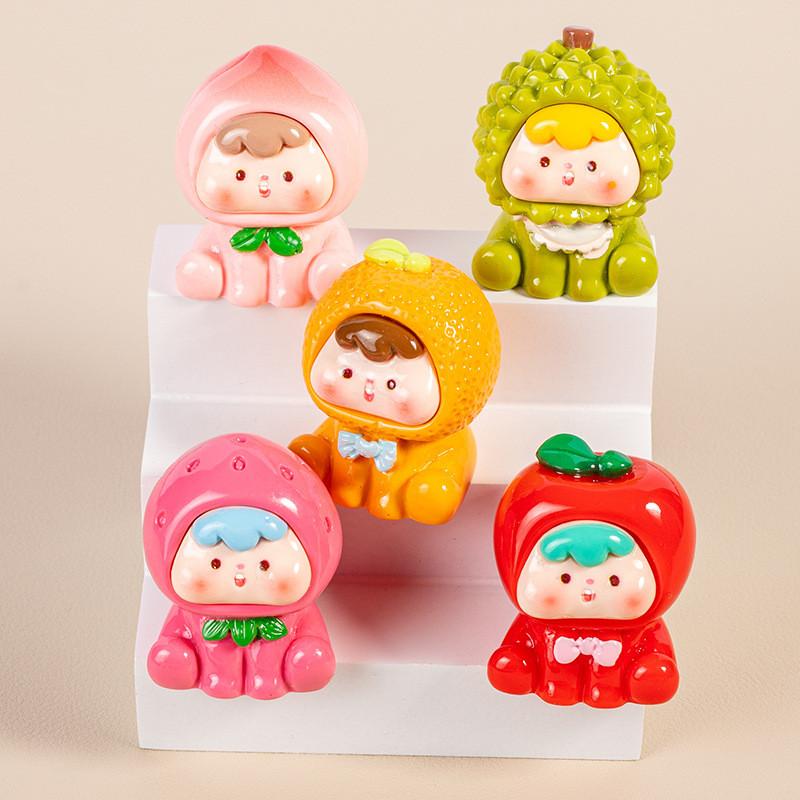 Blind Glowing Fruit Bag Peach Durian Orange Strawberry Apple Decoration Toy