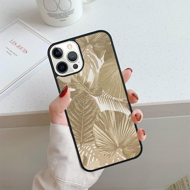 Feather Gold Foil Phone Case For iPhone 17 Air 14 15 16 13 12 Cover For Apple 14 15 16 Pro Max Plus Coque