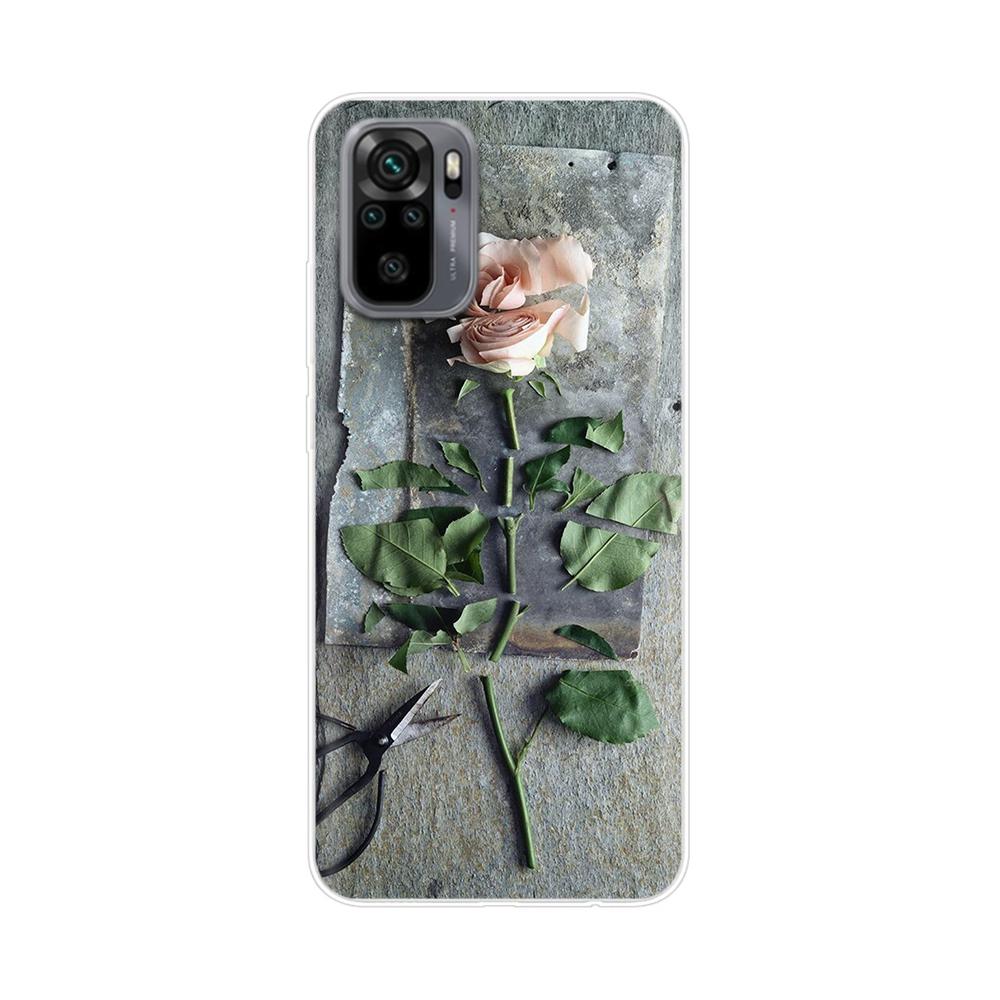Silikon Blumen Handyhülle Für Xiaomi Redmi Note 10 Hülle 6.43'' Schöne TPU Rückseite Für Xiomi Redmi Note10 Pro Bumper Hüllen