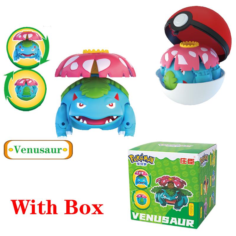 New Pok é mon Pok é Ball Transformation Ball Pikachu Charmander Eevee PVC Model Parent Child Interactive Toy Birthday Gift toys