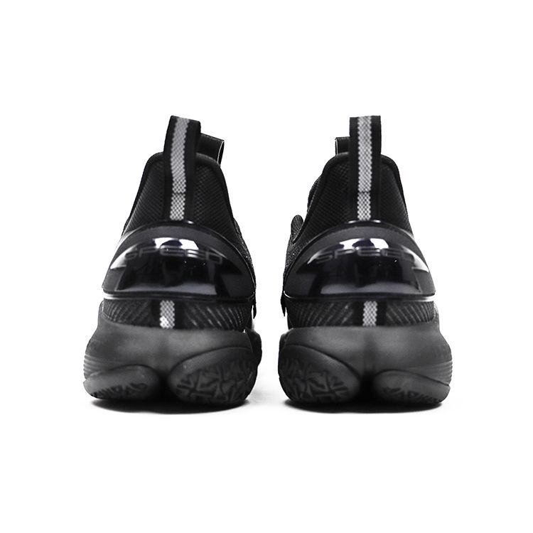 Li Ning Flash 7 Shock Absorption Anti-Slip Low-Top Basketball Shoes Men sneaker Black ABPT013-2