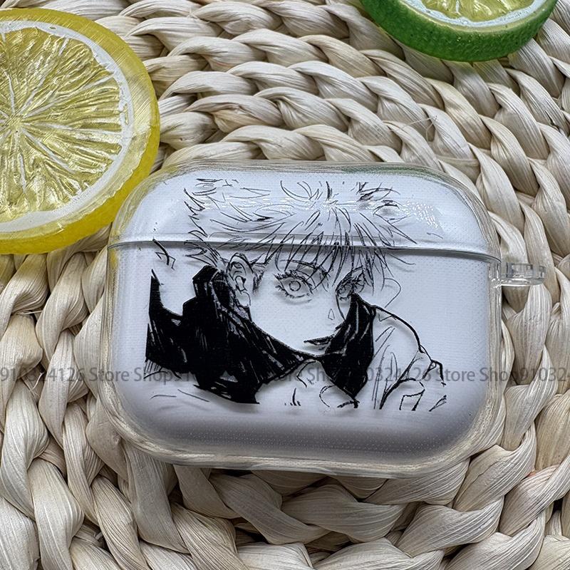 NEW Anime Jujutsu Kaisen GojoSatoru Earphone Case For AirPods 4 3 1 2 Gen Earphone Protecitve Case For AirPods Pro3, ,Pro Cover