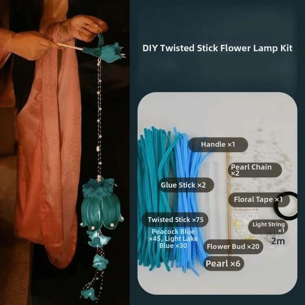 Glowing Bellflower Lantern Handmade Handheld Light DIY Material Kit Muguet Flower Lamp Kids Craft