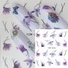 1 Sheet Flower Series Nail Art Water Transfer Sticker Full Wraps Deer Lavender Tattoo Flamingo Nail Tips DIY Decals Decoration