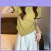 Sommer Damen T-Shirt Mit Farbblock-Design Und Polyesterstoff Für Freizeitkleidung