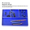 Metal Magnetic Screw Holder 4 Grids Screw Parts Tray Durable RC Screw Tray  For RC Airplane