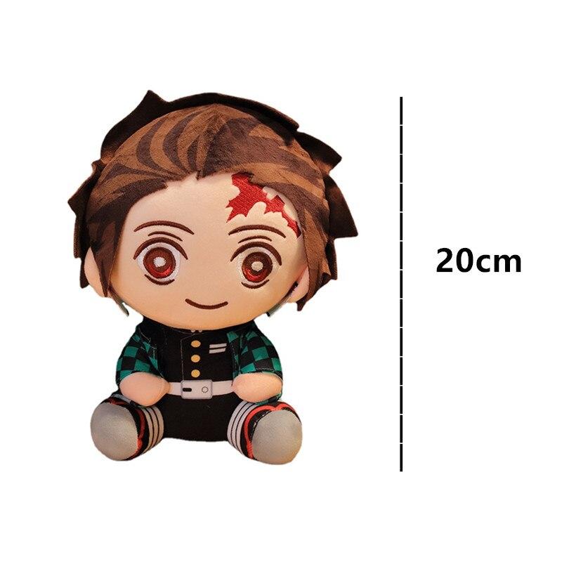 20cm Horké Japonsko Demon Slayer Plyšové Panenky Krásné Anime Kimetsu No Yaiba Kamado Tanjirou Nezuko Zenitsu Kyoujurou Hračky Dětské Dárky